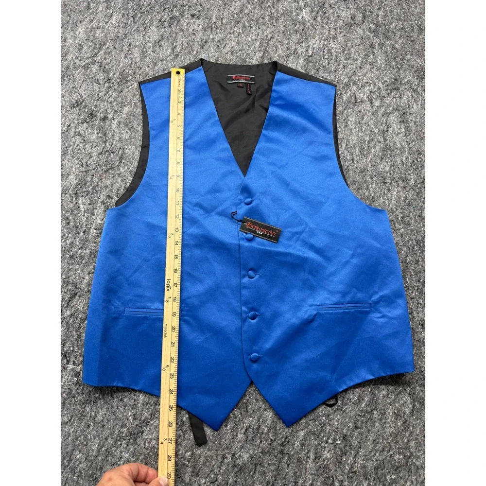 Patroncito Royal Blue Satin Formal Tuxedo Vest Mens XL VS-1010 NWT